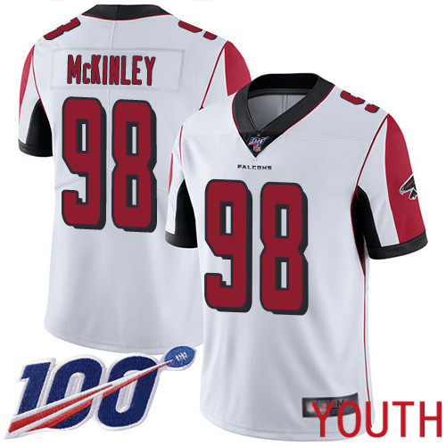 Atlanta Falcons Limited White Youth Takkarist McKinley Road Jersey NFL Football #98 100th Season Vapor Untouchable->youth nfl jersey->Youth Jersey